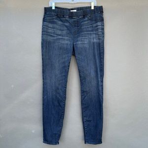 Eileen Fisher Organic Cotton Sz Lg Pull On Denim Jeans